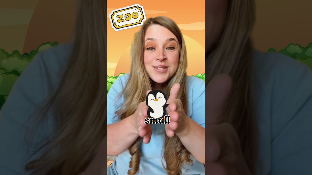 ANIMALS OPPOSITES 🐘🐧 #kidssongs #preschoollearning