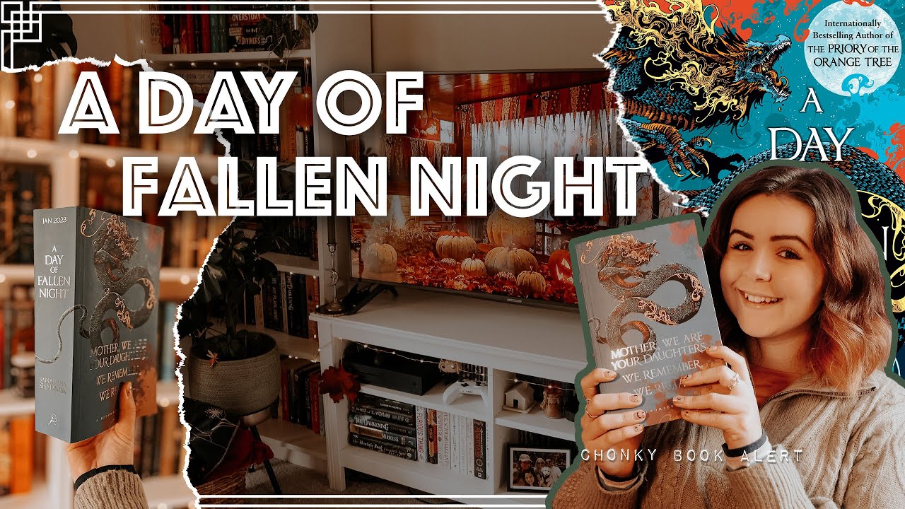 Reading the biggest book on my TBR | A Day of Fallen Night Spoiler Free Reading Vlog