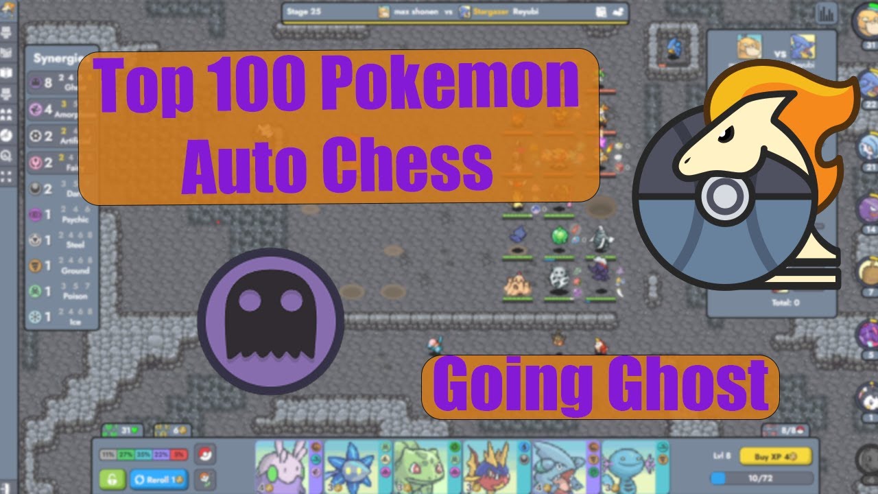 T100 Pokemon Auto Chess - Ghost Synergy - Overexplained Commentary