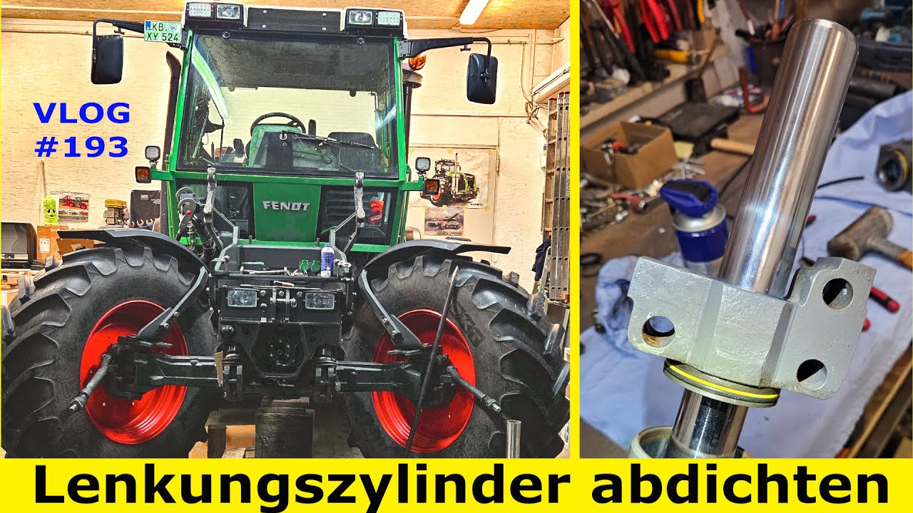 Lenkzylinder am Fendt Xylon abdichten | Reißzahn Minibagger Bausatz | Beno´s TreckerVLOG #193