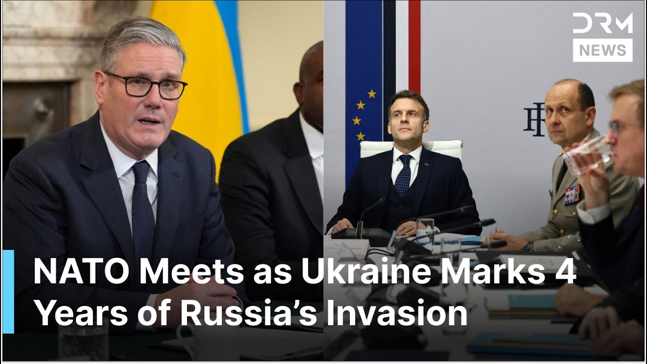 FULL: Macron & Starmer Lead ‘Coalition of the Willing’ Call With EU Leaders on War Anniversary| AC1G