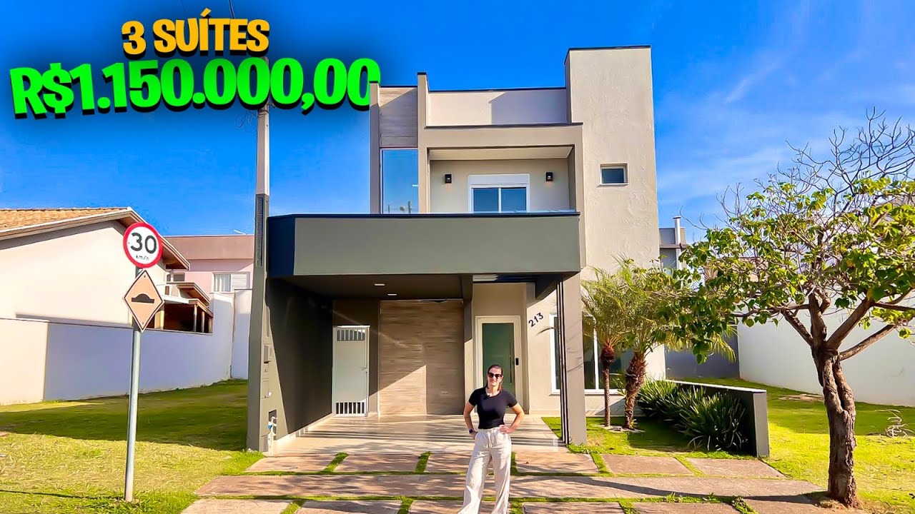 #VENDIDA! Sobrado com 3 suítes no condomínio mais procurado de Indaiatuba, 140m² em lote de 150m²