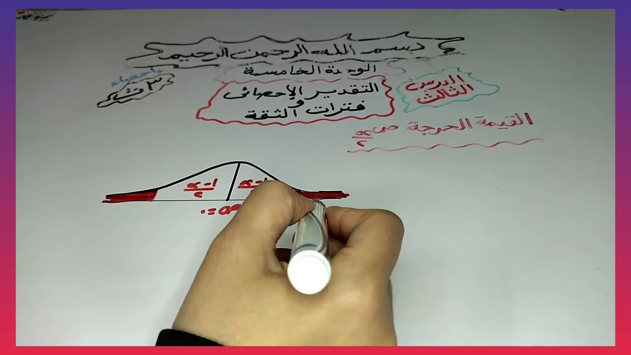 التقدير الاحصائى  و  فترات الثقه / احصاء
