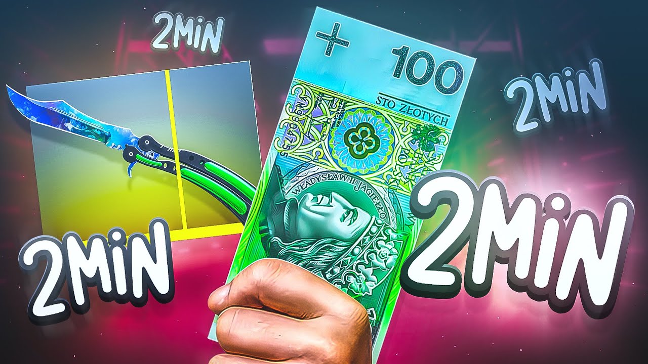 od 100 zł do kosy w 2 minuty na csgo-skins!! rekord?!