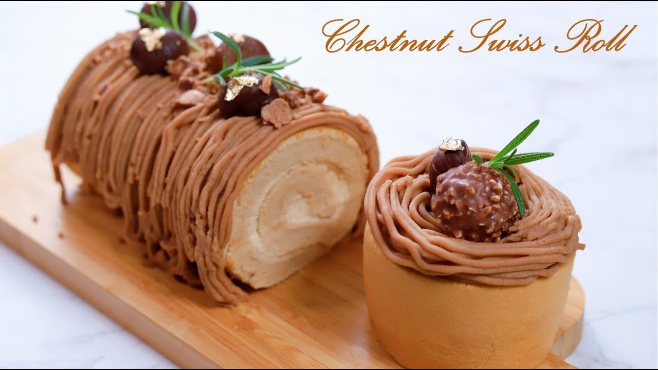 Каштановый рулет ｜ Рецепт шифонового торта без трещин ｜ Lisa's Kitchen