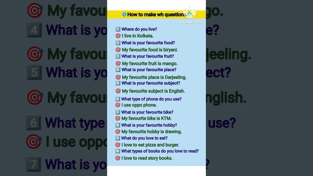 10 most important wh questions