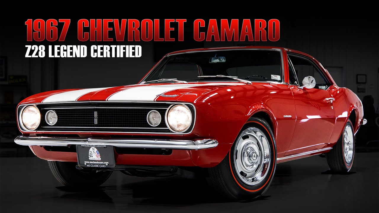 Chevrolet Camaro Z28 Legend 1967 года — редкое многоместное сиденье! 1 из 2!