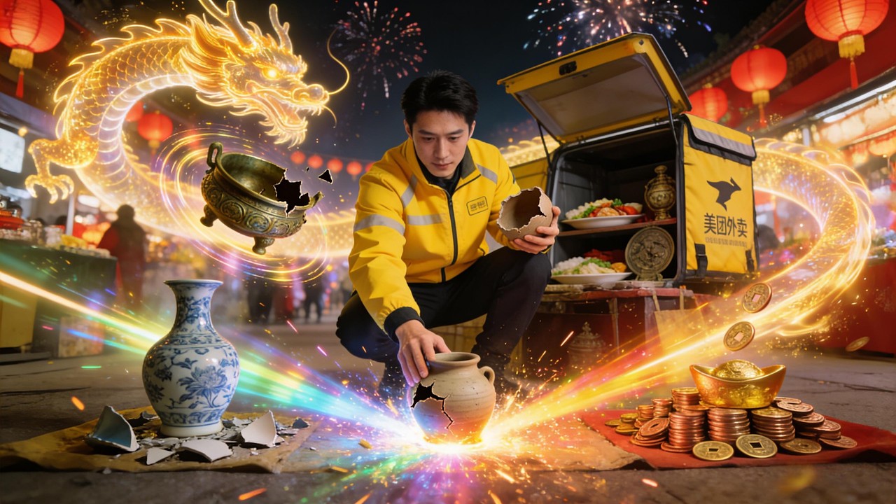 🎈🧧外賣者新年市集撿漏聚寶盆！解鎖萬物複製，結盟豪門、追回國寶，除夕名利雙收❗❗❗#短剧 #精彩影视 #drama #影視解説 #影视聚焦 #搞笑 #anime #movie #外卖 #逆袭 #暴富