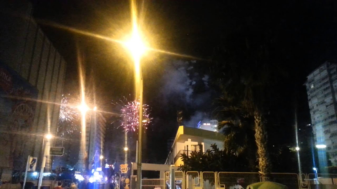 Benidorm British Fancy Dress Fiesta Fireworks