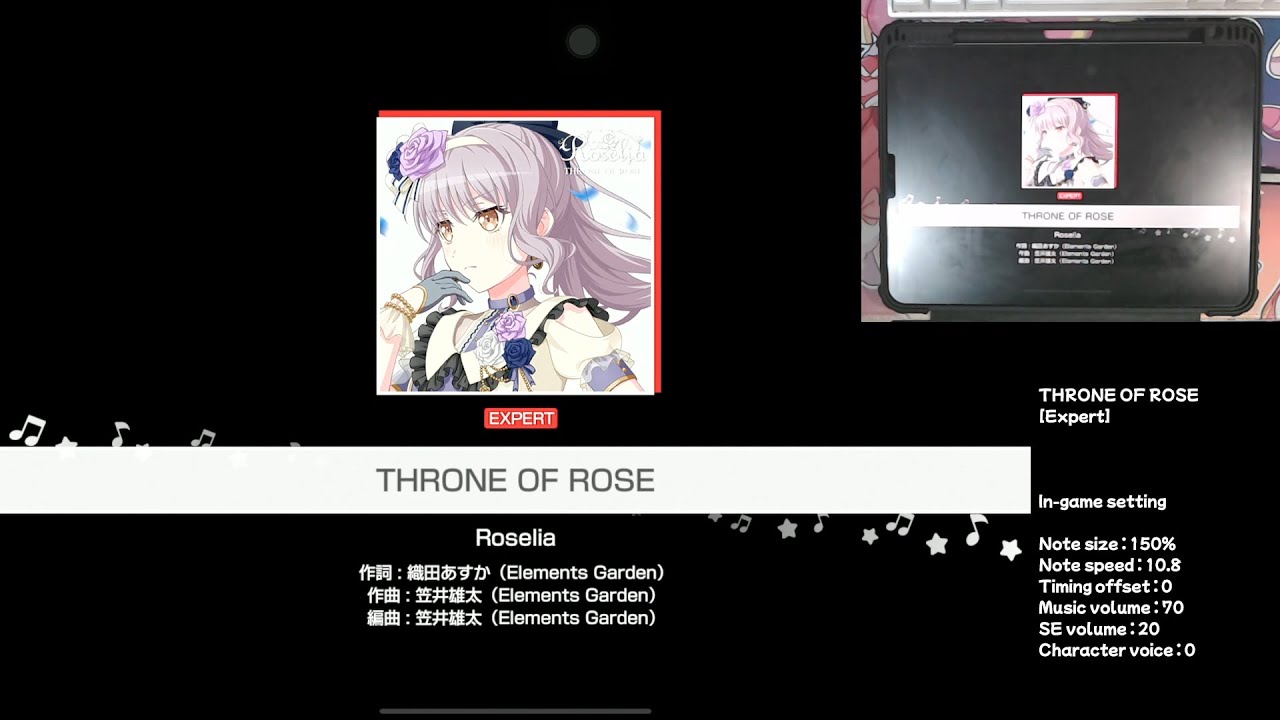 「バンドリ」BanG Dream! : THRONE OF ROSE [Expert] (w/handcam)