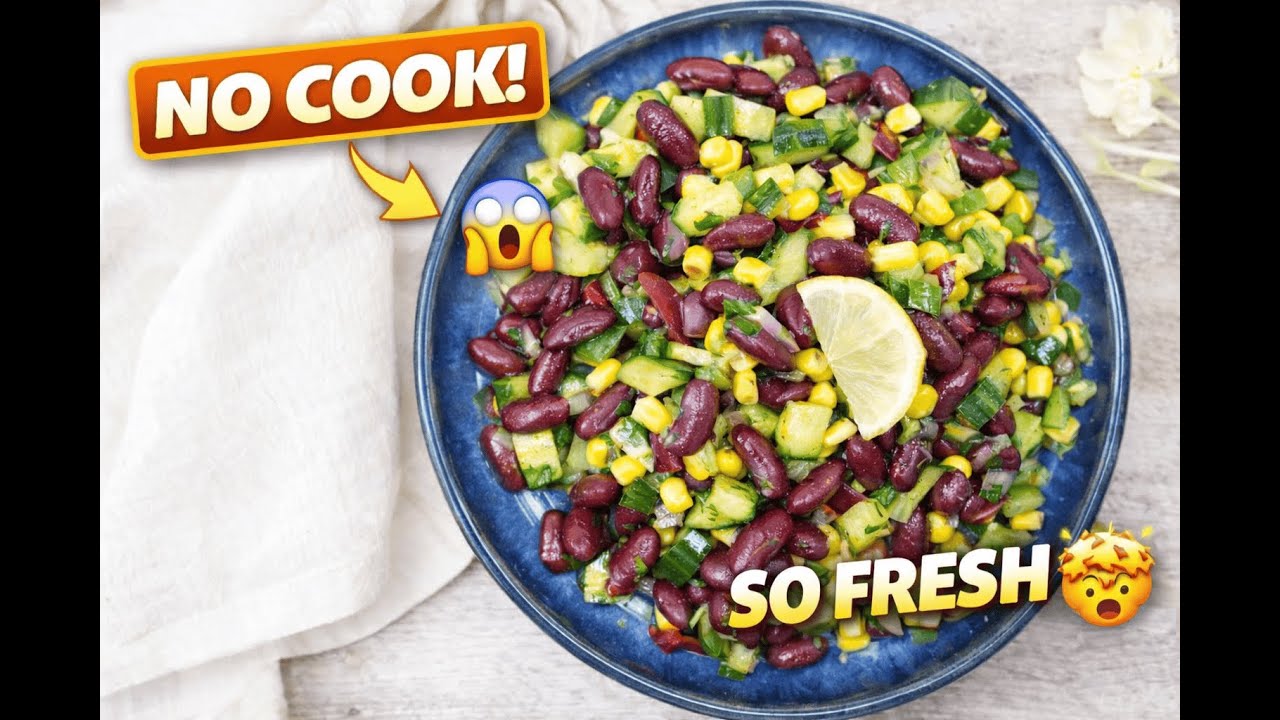 Fresh Red Bean Salad 🥗 | No-Cook, Healthy & So Refreshing