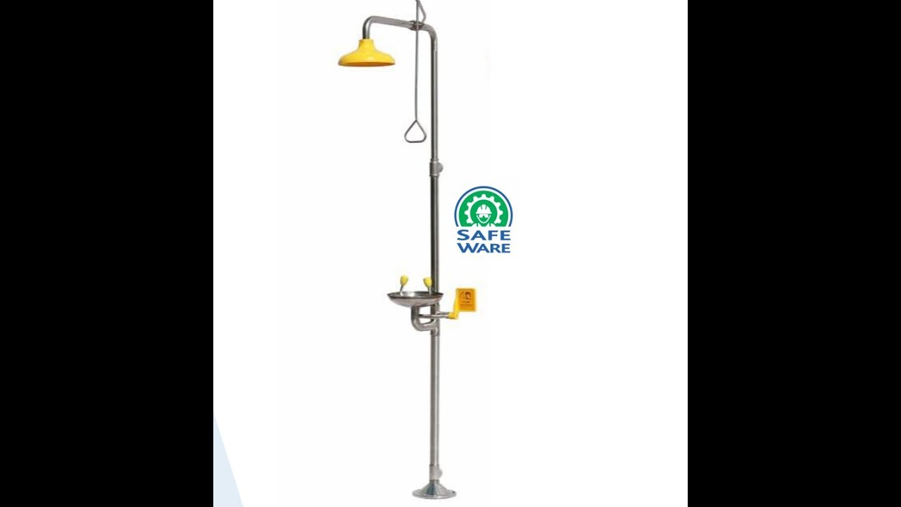 DUCHA DE EMERGENCIA CON LAVA OJOS MARCA SAFE WORKER MODELO BTF 11