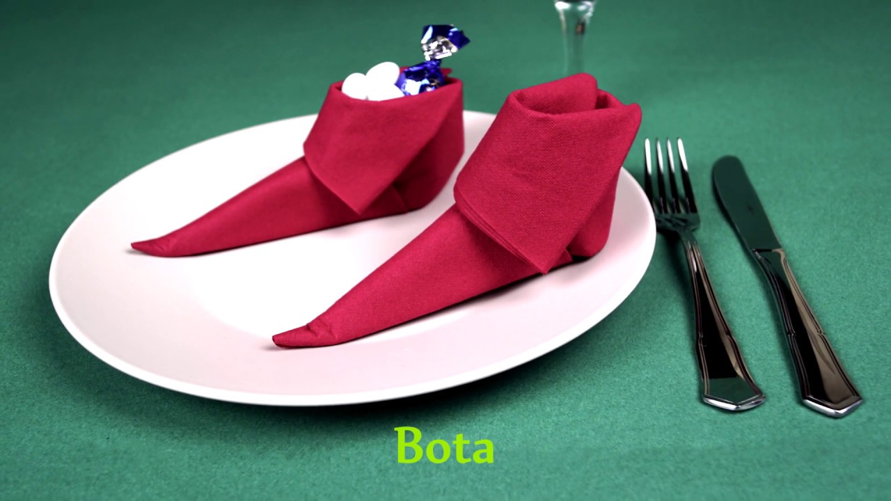 Plegado Servilletas – Bota – Karme Nature