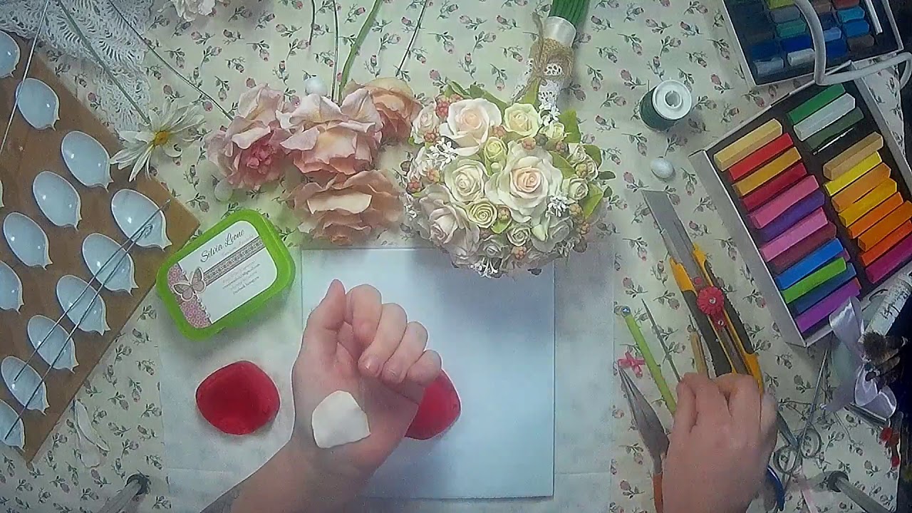 Una rosa semplice creata con la mia pasta di carta(paper clay)