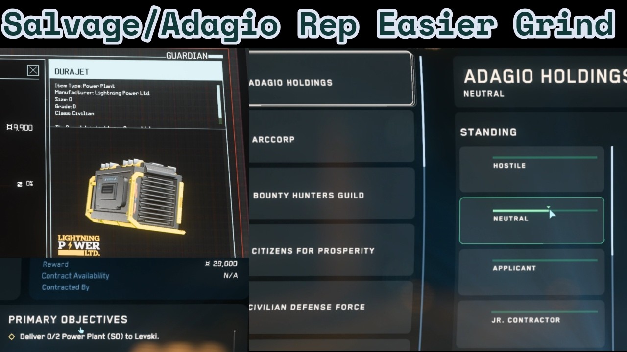 Salvage / Adagio Rep Easier Grind