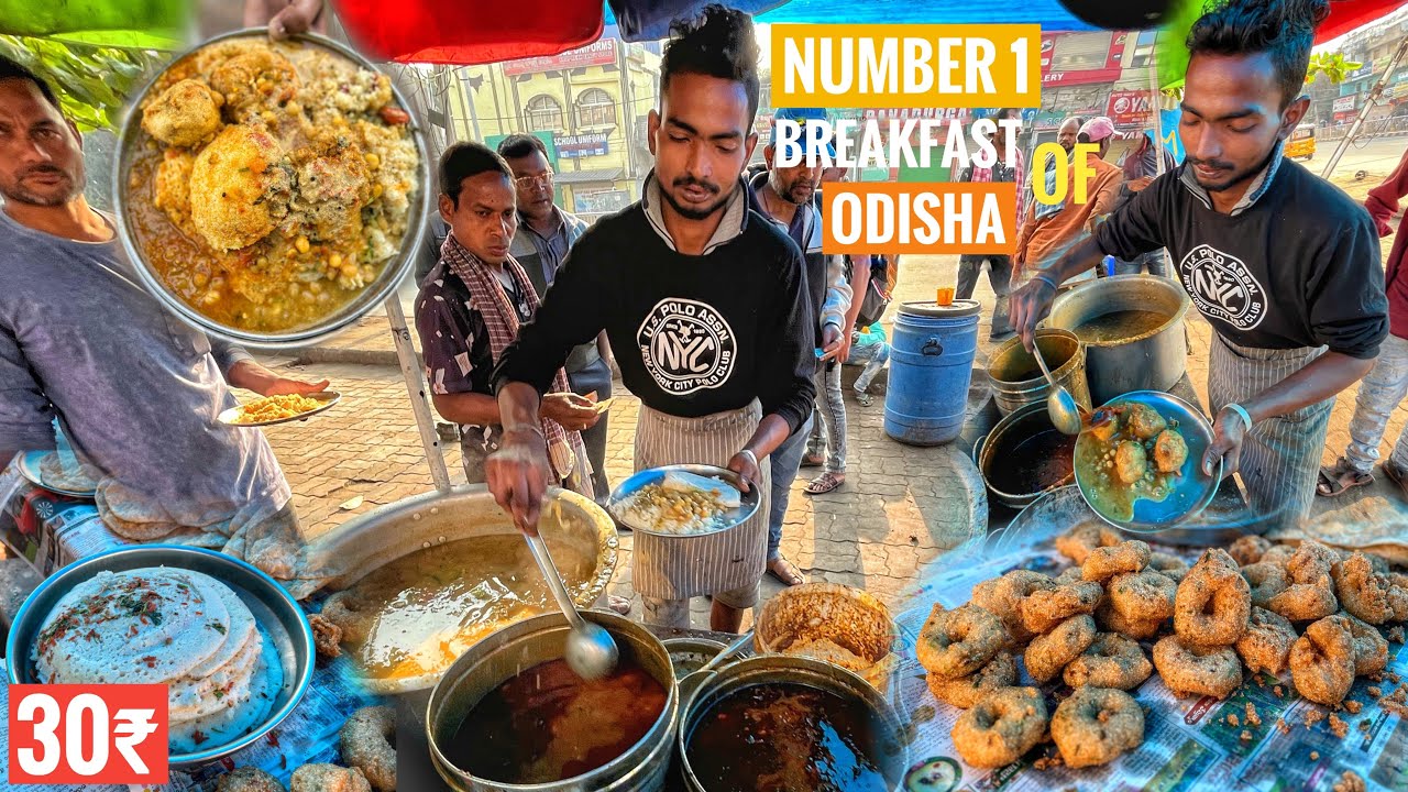 Number 1 Breakfast Of Bhubaneswar | Odia Taste | 10 Items with Mix Curry | 30₹/- Only | Street Food
