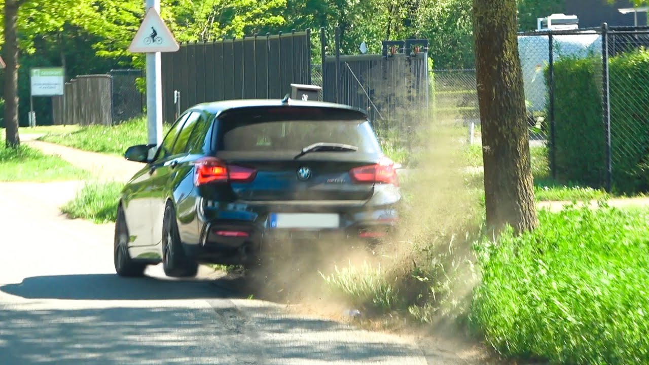 Tuner Cars leaving a Carshow - DRIFT FAIL! M140i, Alpha-N Performance M2 G87, LB Works F430,...