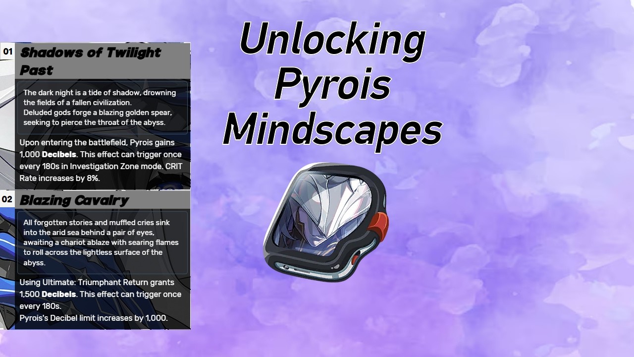 Как разблокировать первые два Mindscape для Pyrois