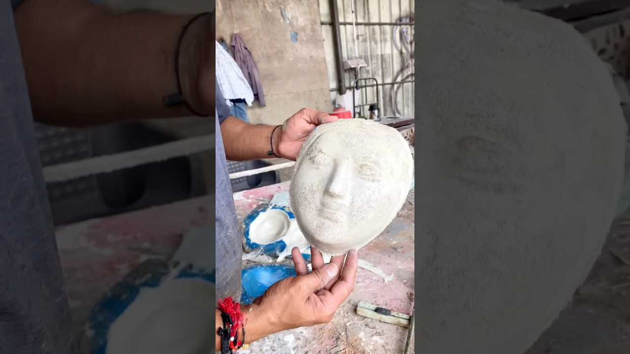 Making Fiberglass Face #making #fiber #handmade #shorts