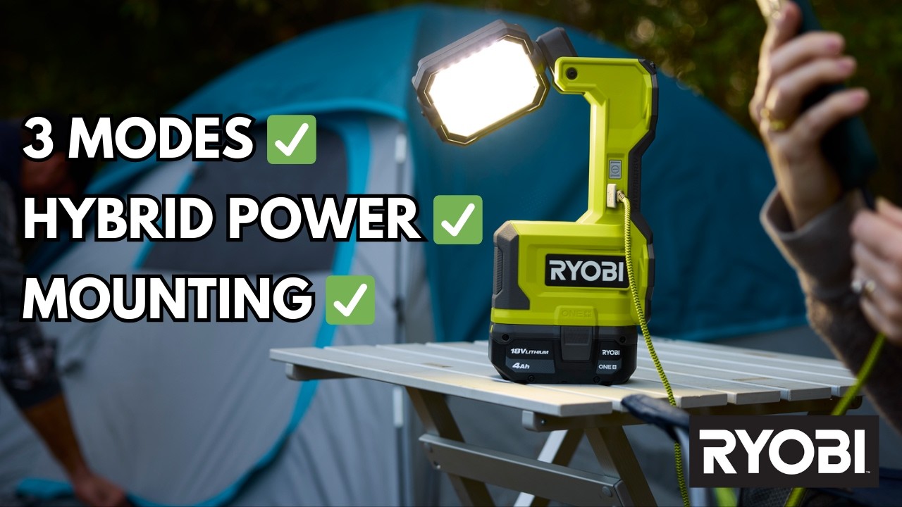 RYOBI 18V ONE+ Hybrid Magnetic LED Task Light