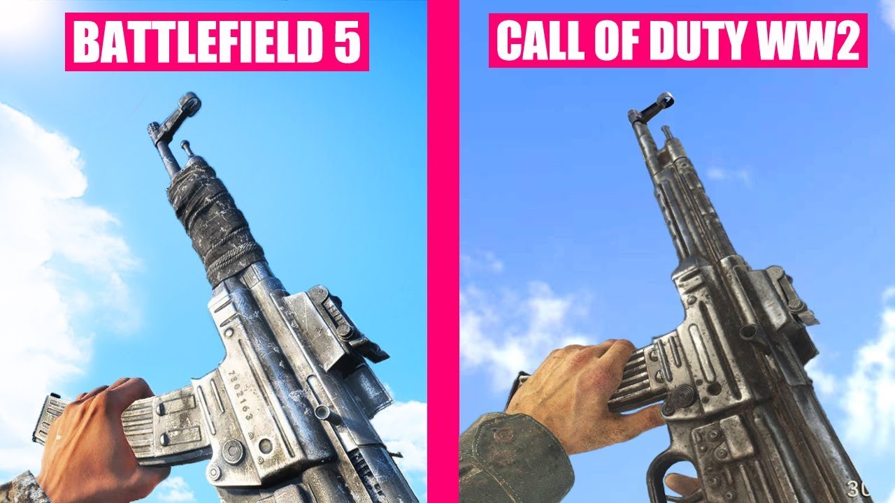 BATTLEFIELD 5 vs Call of Duty WW2 - Weapons Comparison