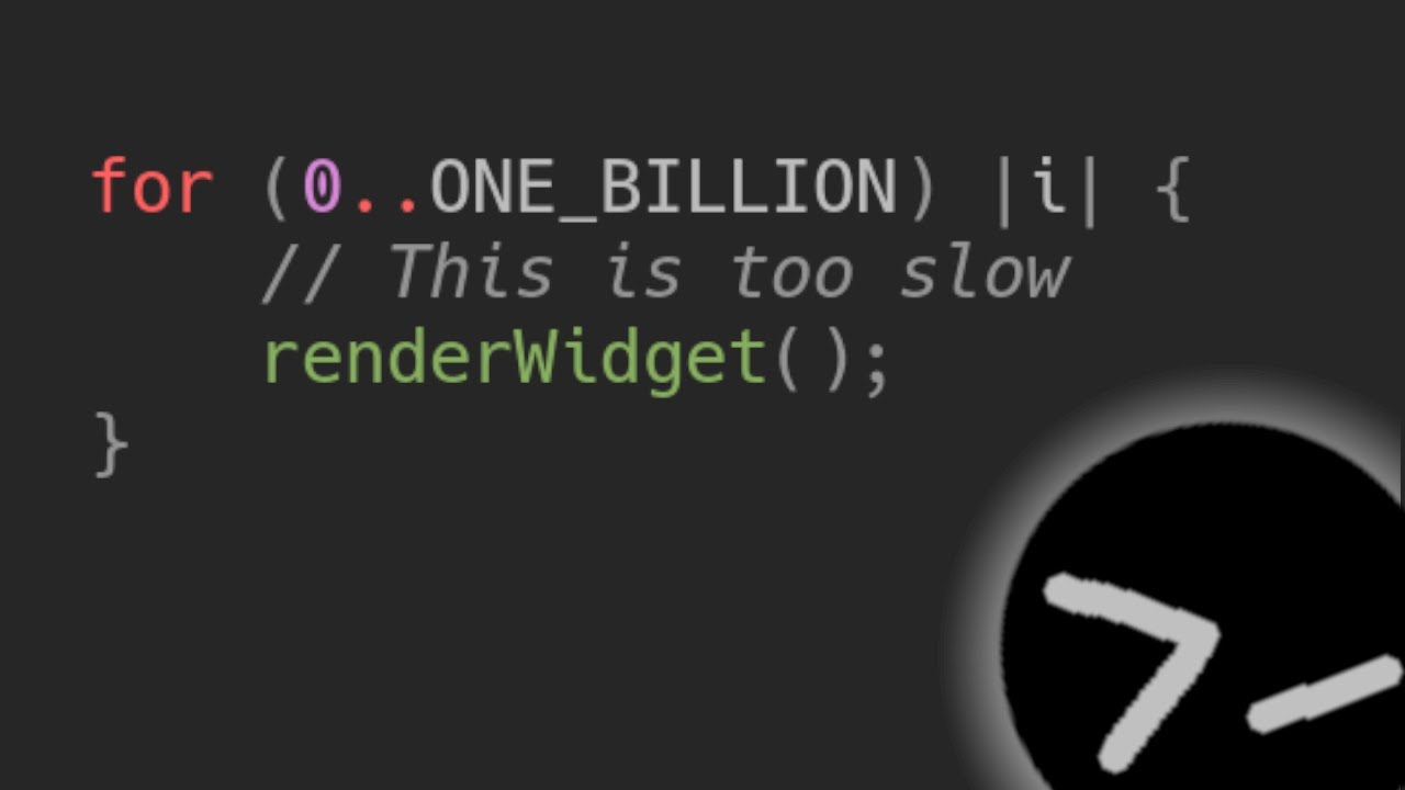 I need to render a billion widgets