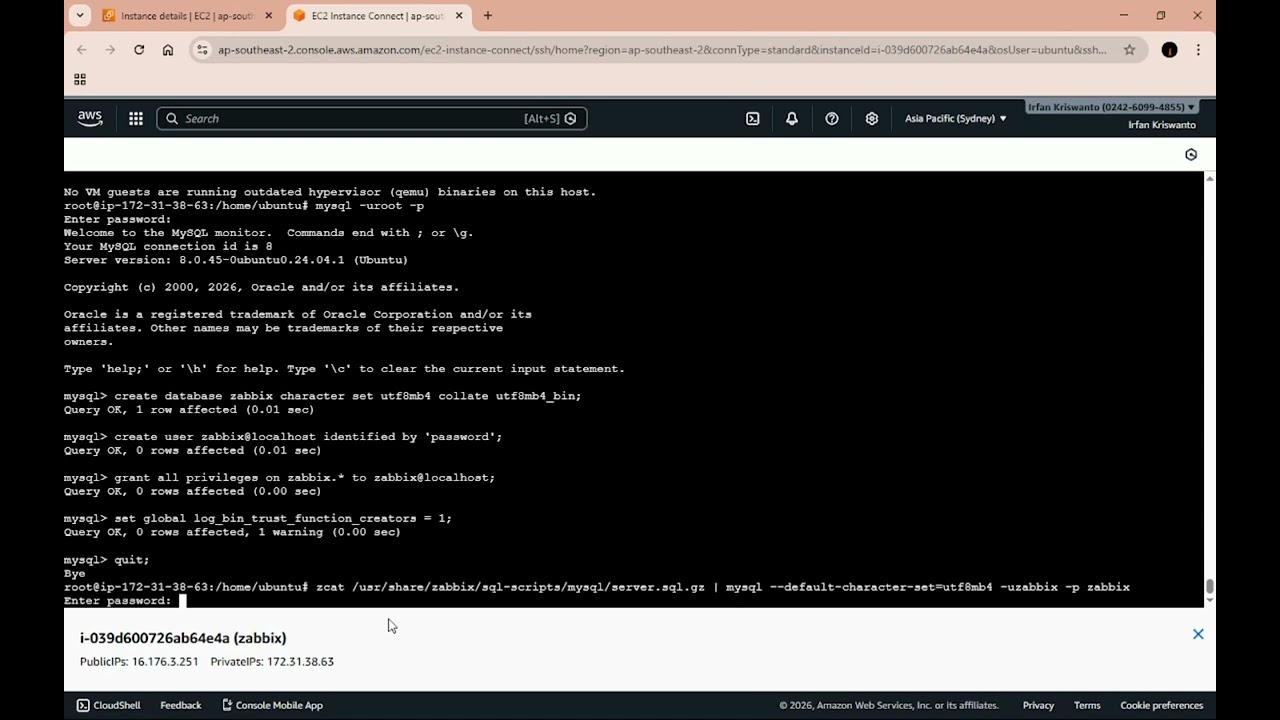Tutorial instalasi server zabbix