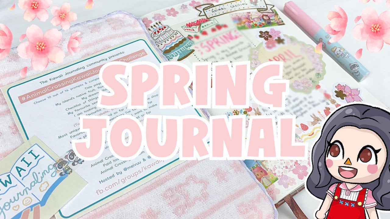 SPRING ANIMAL CROSSING JOURNAL! 🌸| ACNH Kawaii Journal Challenge #2 🍃