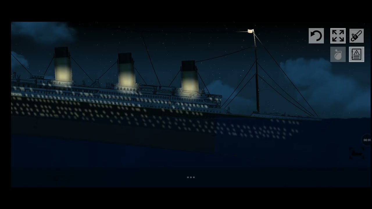 Titanic sinking in floating sandbox! #parati #titanic #suscribete 