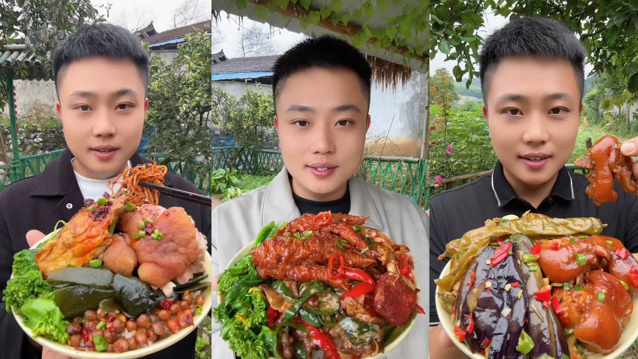 Yummy #30 Eat Meat 🍖🥓🫑🌶️🦑🍲, chicken 🍗🍗, Shrimp 🦐🦐.. #mukbang #eatingshow #yummy 