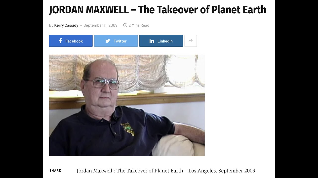 JORDAN MAXWELL - SCHOLAR AND TOP RESEARCHER PASSED AWAY