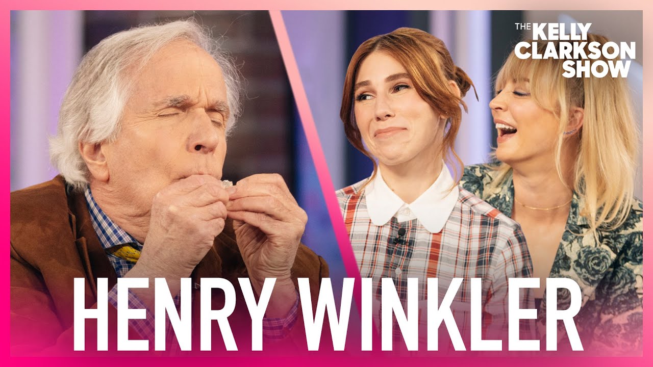 Henry Winkler Performs Magic Trick And Buys Drinks For Kaley Cuoco, Zosia Mamet & Kelly Clarkson
