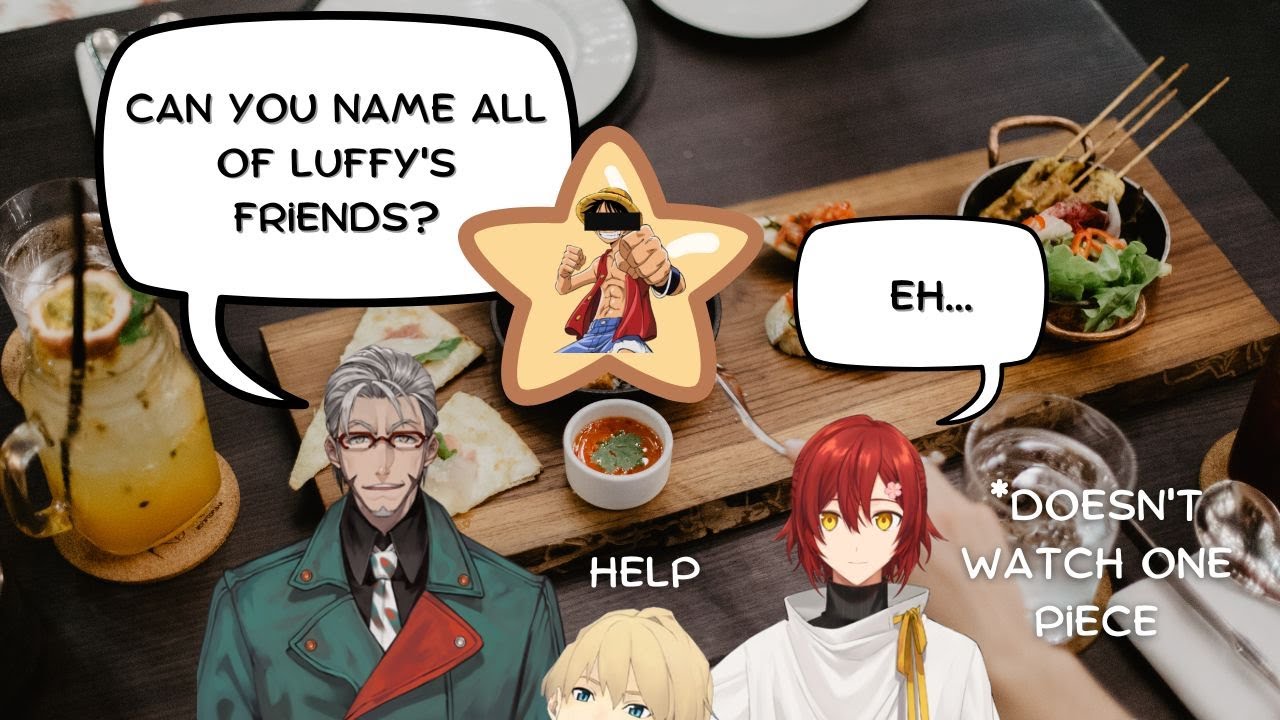 Arurandeisu gives Miyabi a One Piece pop quiz while Temma suffers in the background (yurustars)