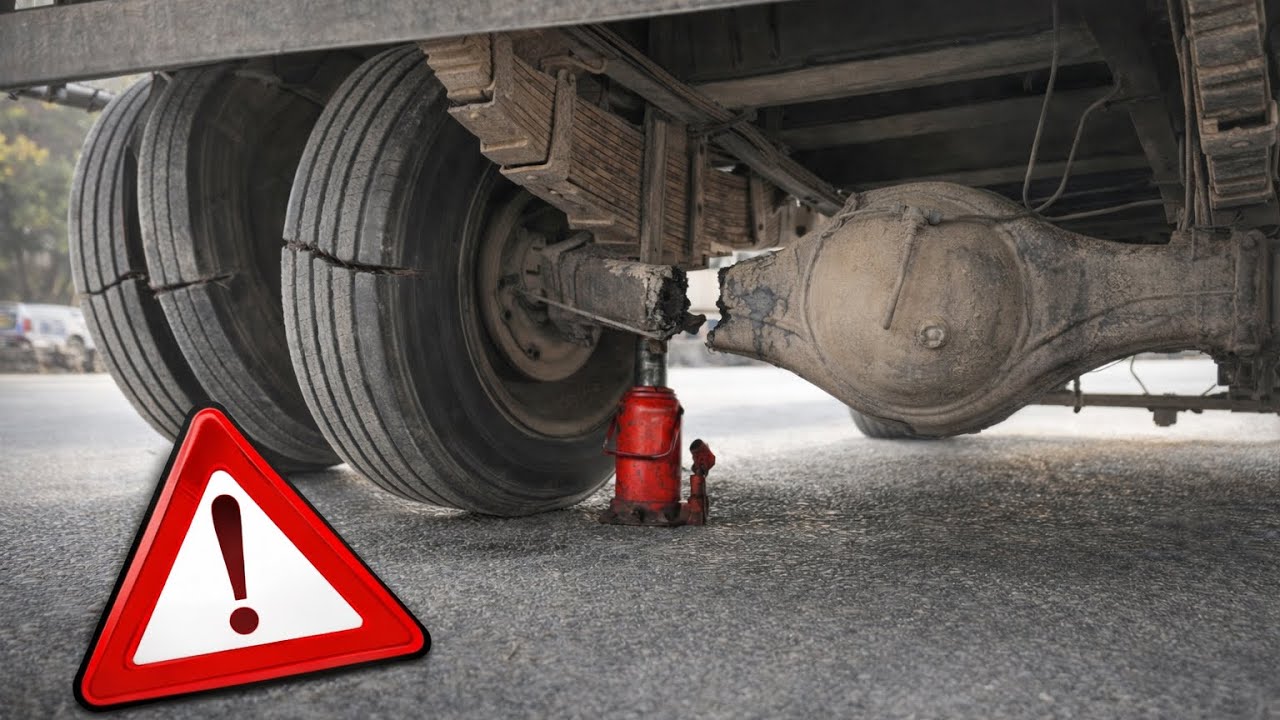 Disaster In Heavy Traffic! 😱  Truck Axle Snapped In The Middle Of The Road