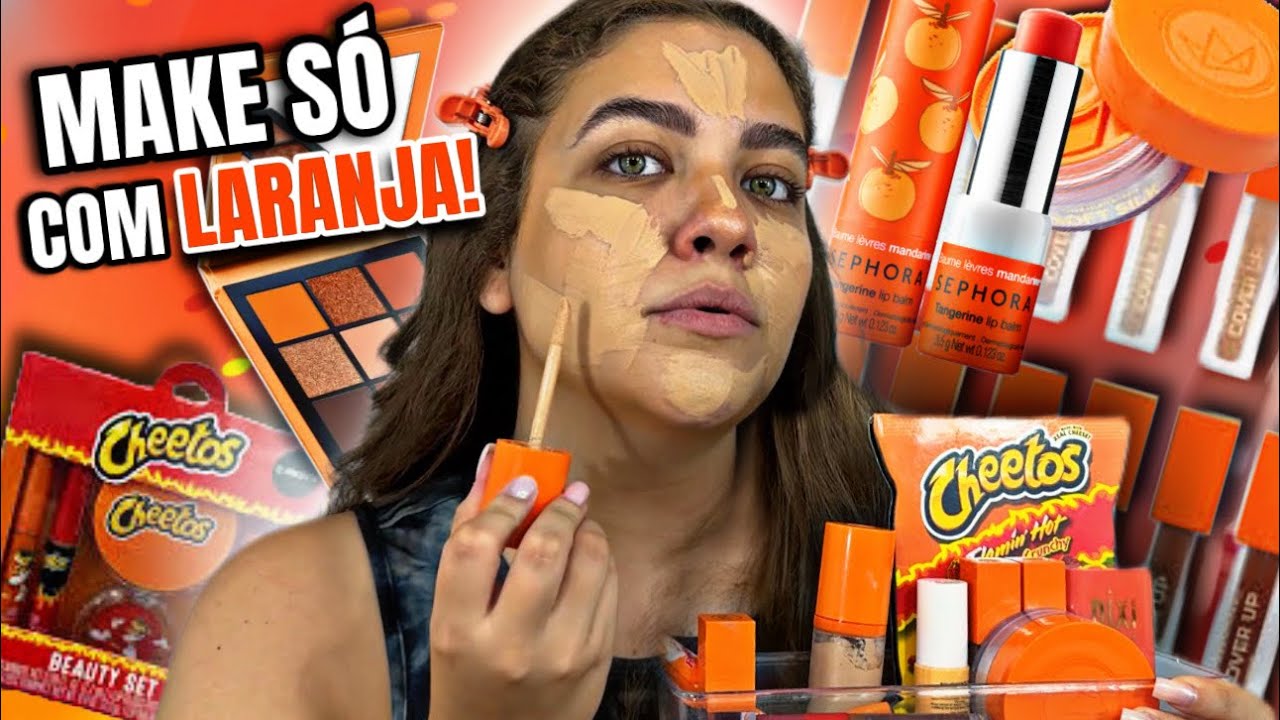 MAQUIAGEM SÓ USANDO LARANJA!
