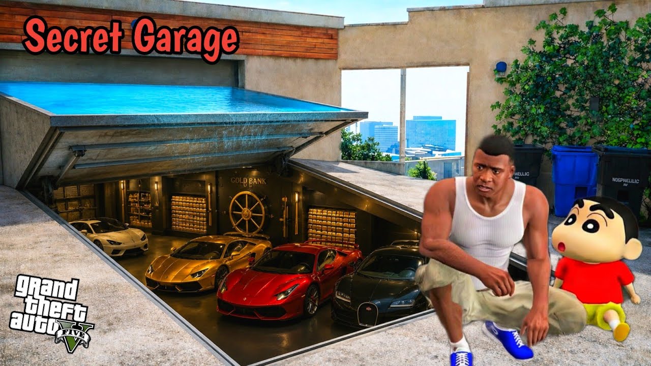 Franklin & Shinchan Search For The Most Secret Base Ever in GTA 5 ! || SHINCHAN & CHOP GTA 5 VIDEO