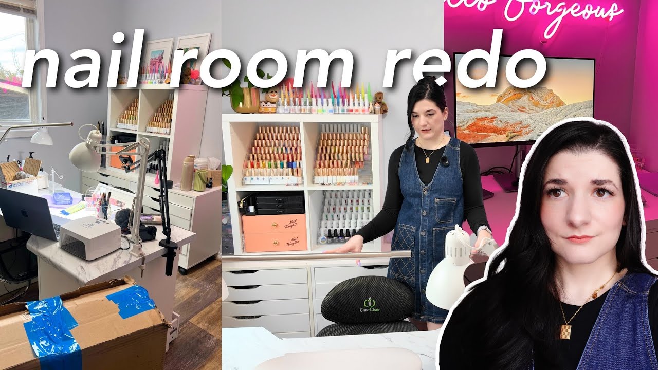 changing up my nail room! 💅🏻 organize and declutter with me
