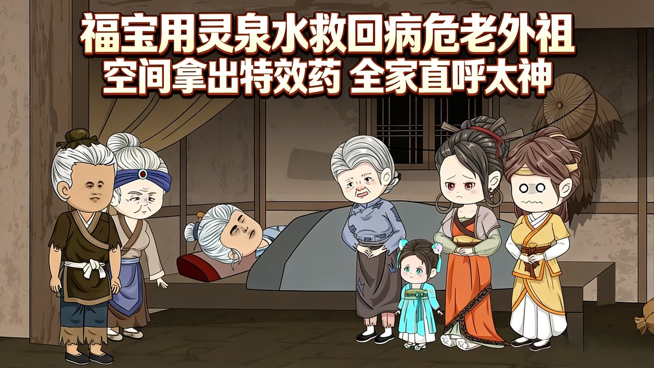 福寶用靈泉水救回病危老外祖，空間拿出特效藥，全家直呼太神。#沙雕动画 #沙雕剧情 #動漫 #小说 #搞笑
