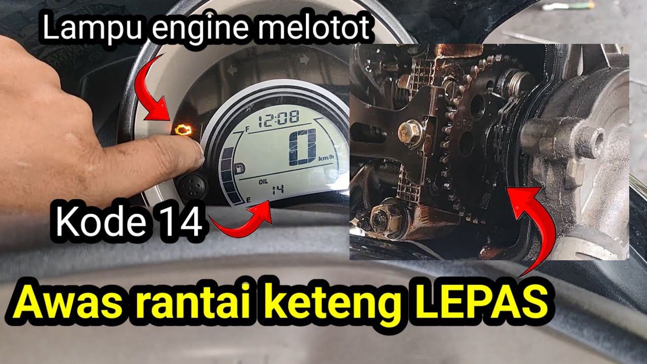 Kode 14 di NMAX,Aerox,Lexi awas rantai keteng lepas 