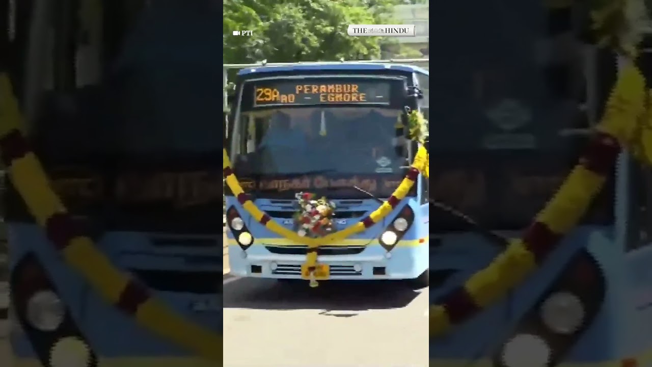 TN CM Vijay hops on a bus after launching 300 new buses in Chennai