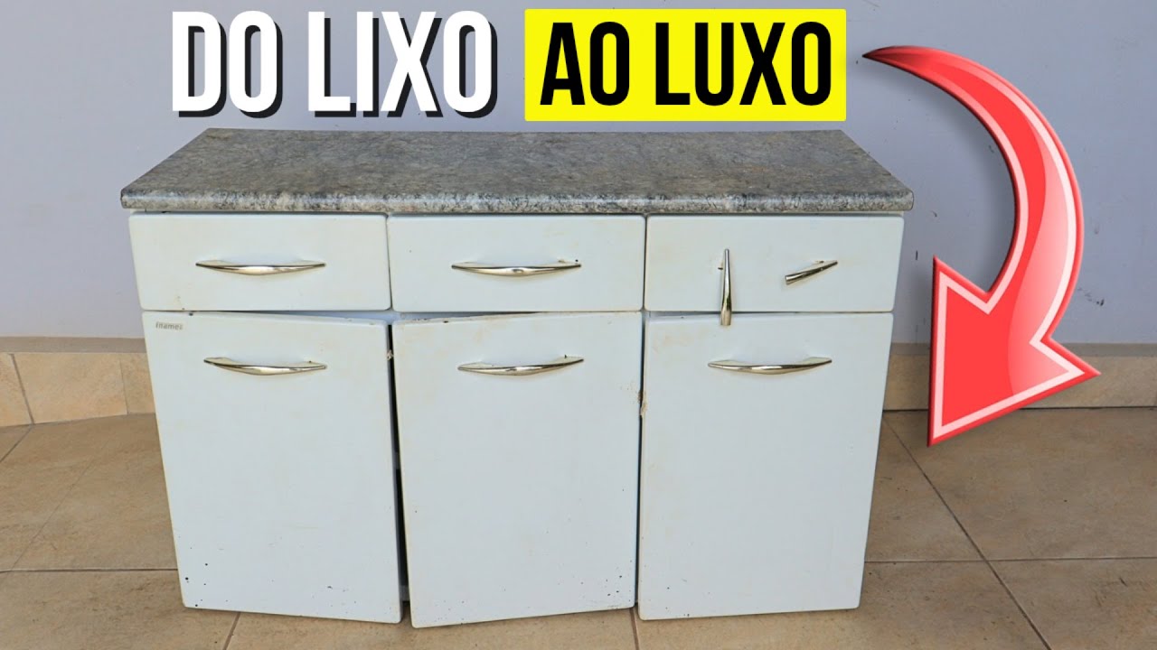 Reformei esse ARMÁRIO DE COZINHA VELHO de uma SEGUIDORA! VEM VER COMO FICOU! DO LIXO AO LUXO