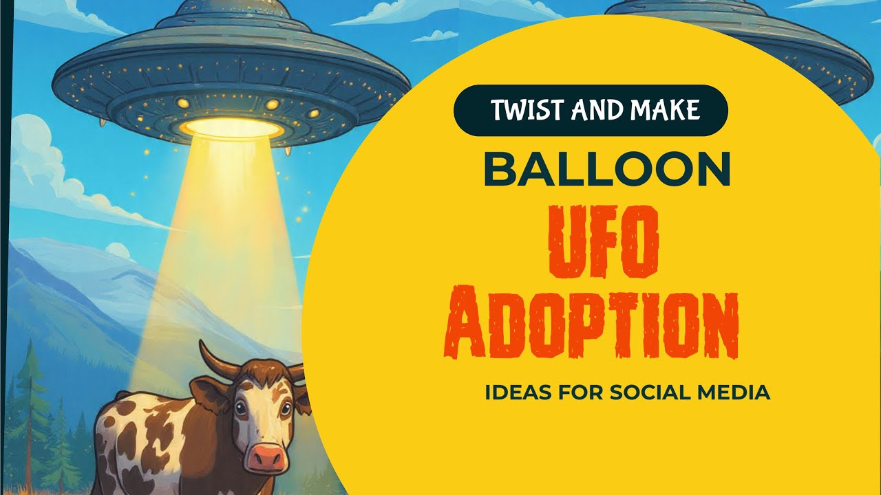 Balloon UFO with cow 🐮 