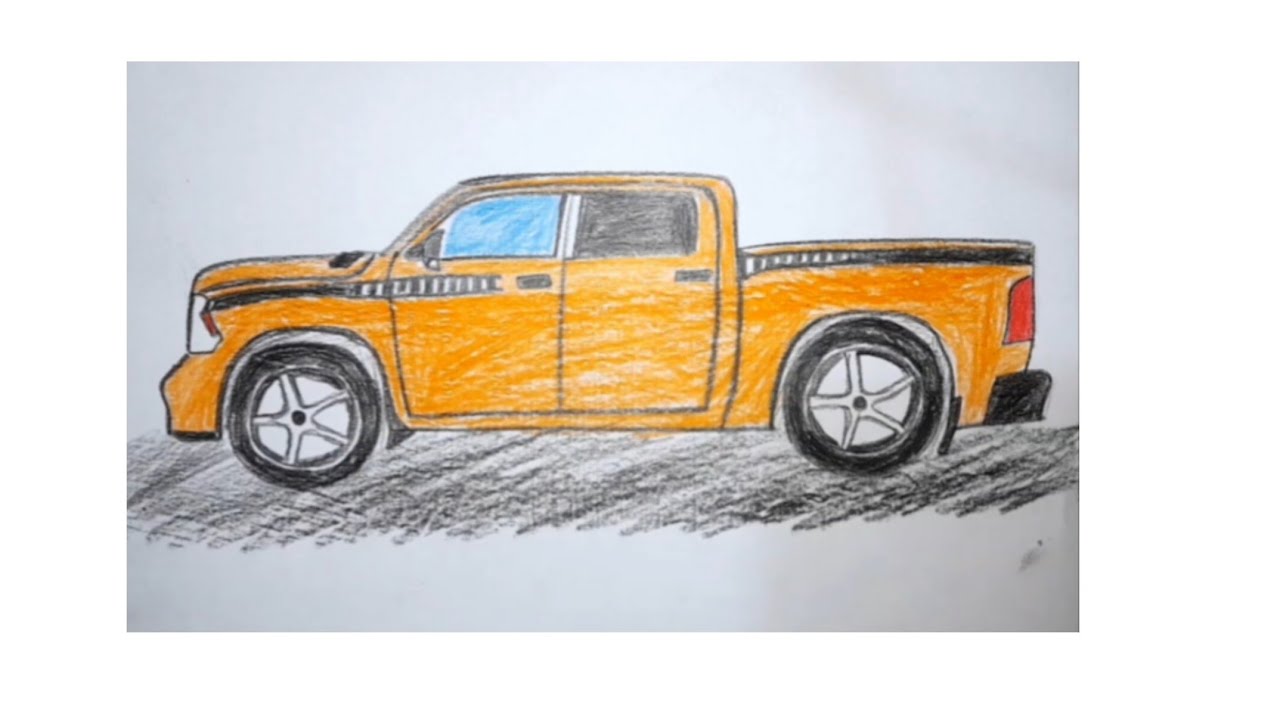 How I Draw a RAM 1500 | Satisfying Truck Sketch