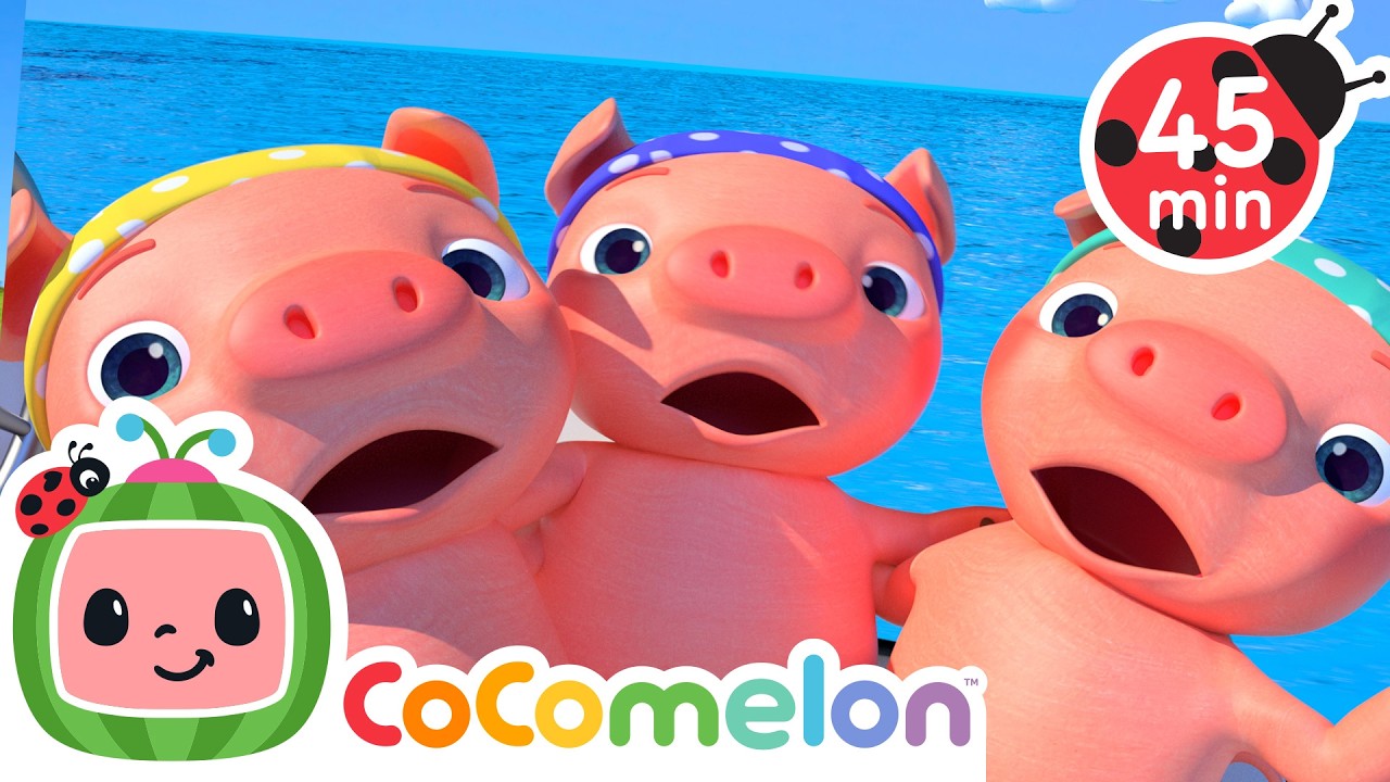 Three Little Pirate Pigs | Animals for Kids | Animal Cartoons | Funny Cartoons | Learn about Animals