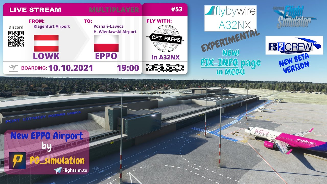 [MSFS 2020] STREAM | A32NX FBW | Jak korzystać z nowej funkcji FIX INFO w MCDU (rozdziały w filmie)