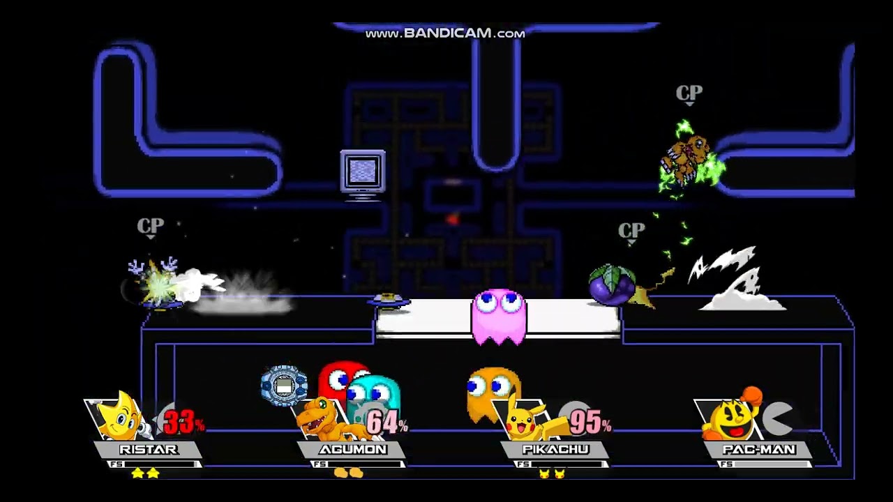 Batalha de SSBC #70: Ristar vs Agumon vs Pikachu vs Pac-Man