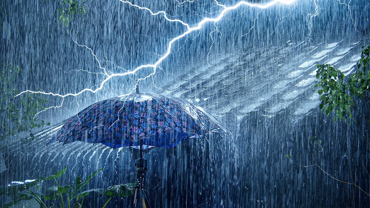 Deep Sleep Instantly in 3 Minutes On Stormy Night | Heavy Rainstorm on Roof & Intense Thunder Sounds