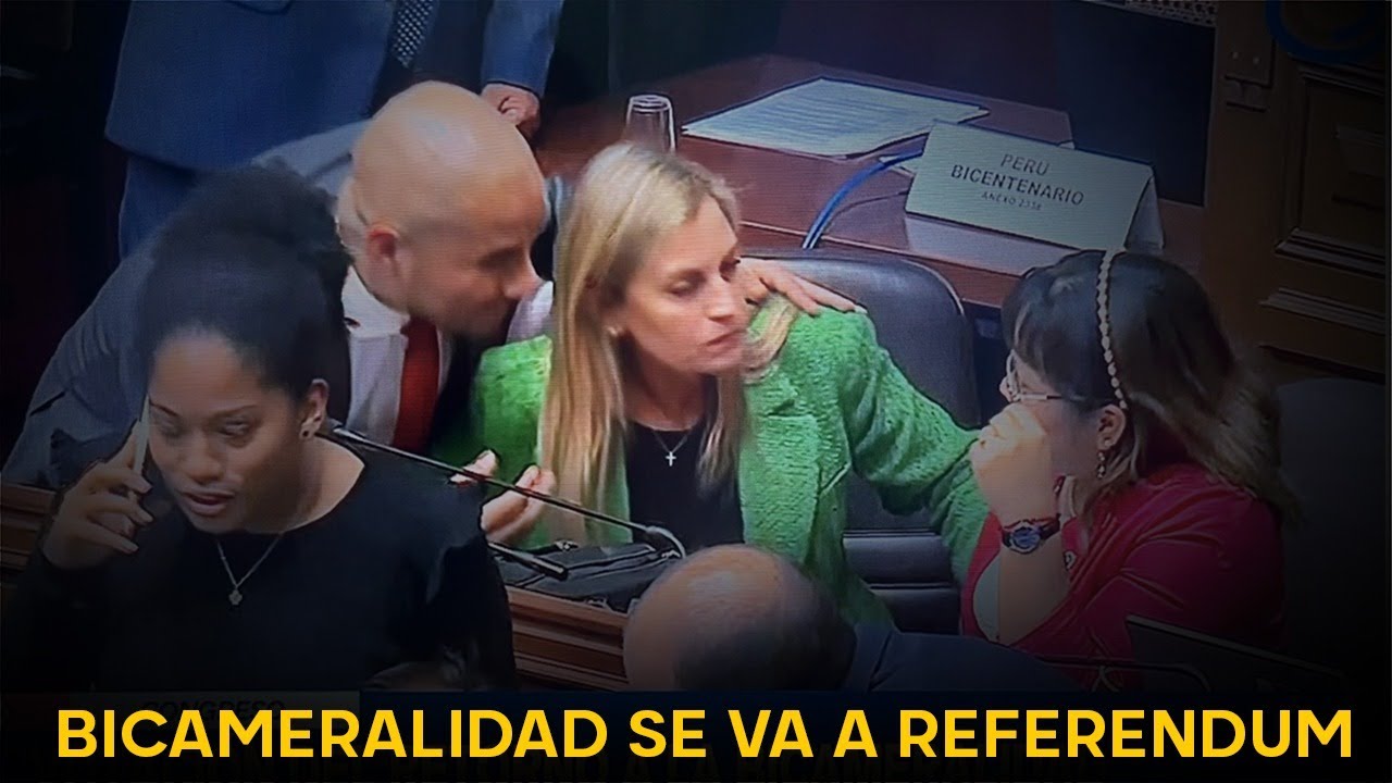 Bicameralidad: Mar&iacute;a del Carmen Alva se vuelve viral por c&oacute;mo jalonea a su colega durante votaci&oacute;n