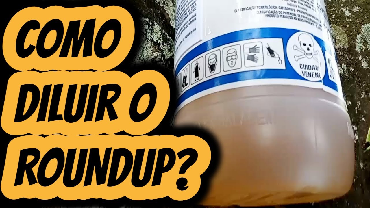 GLIFOSATO Qual medida do mata mato roundup? Quantos ML por litro de &aacute;gua? Como diluir corretamente?