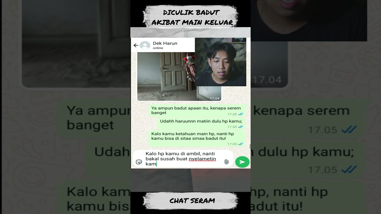 chat seram,di culik badut akibat sering main keluar #horror #shortvideo #youtubeshorts